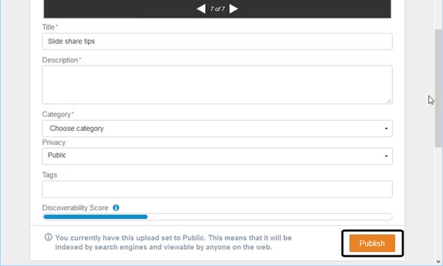 Upload Screen Fields