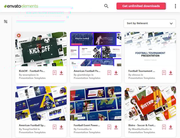 Premium Football and Soccer PPT Templates from Envato Elements