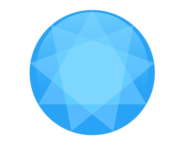 a perfect glossy sapphire