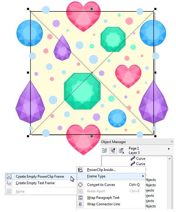 create the PowerClip Frame