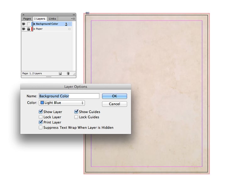 layer options
