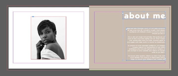 template text frames