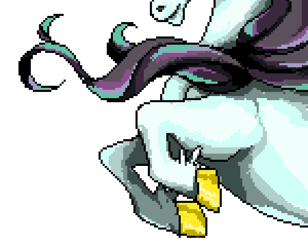 Finished pixel coloring of the mane