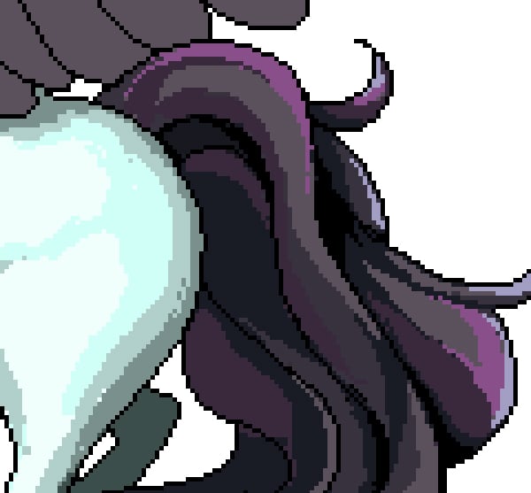 Pixel coloring of the tail