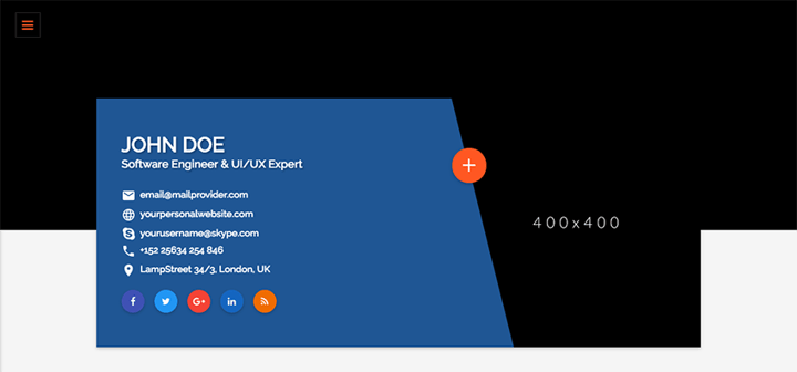 The results of apply the blue stylesheet