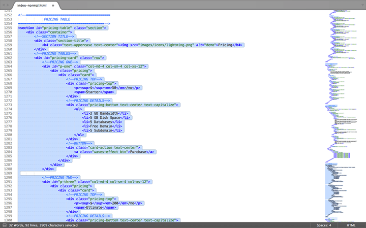 You can delete sections of the code you dont need 