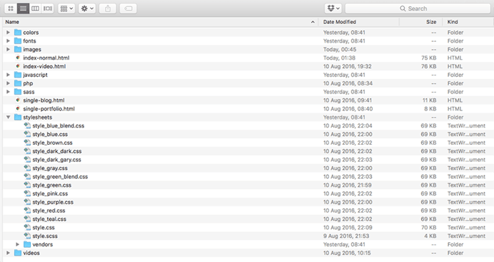 Flatrica comes with numerous stylesheet options