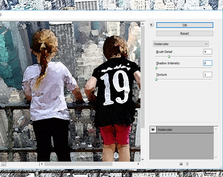 Watercolor Photoshop Filter