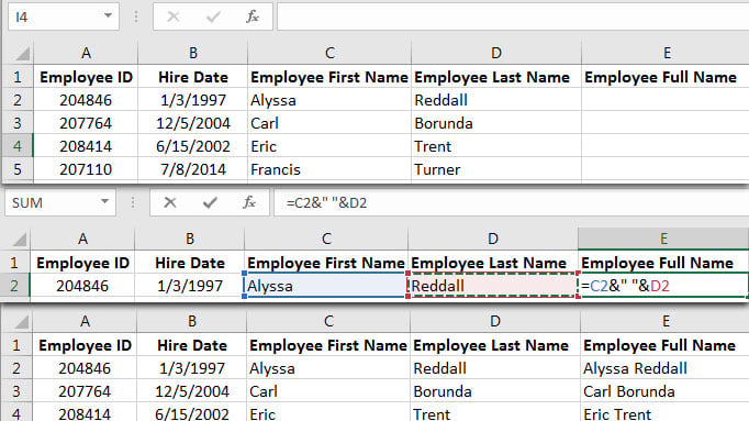 How to Concatenate in Excel Example
