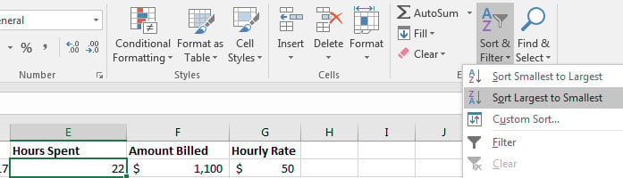 Sort numerically in Excel