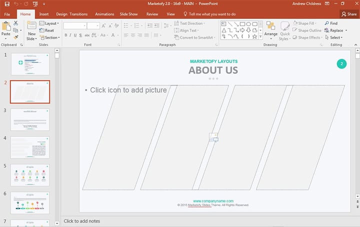 Marketofy PPTX presentation template