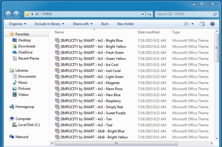 PowerPoint THMX Files path