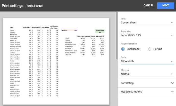 How to Print Areas, Ranges or Full Google Spreadsheets | Envato Tuts+