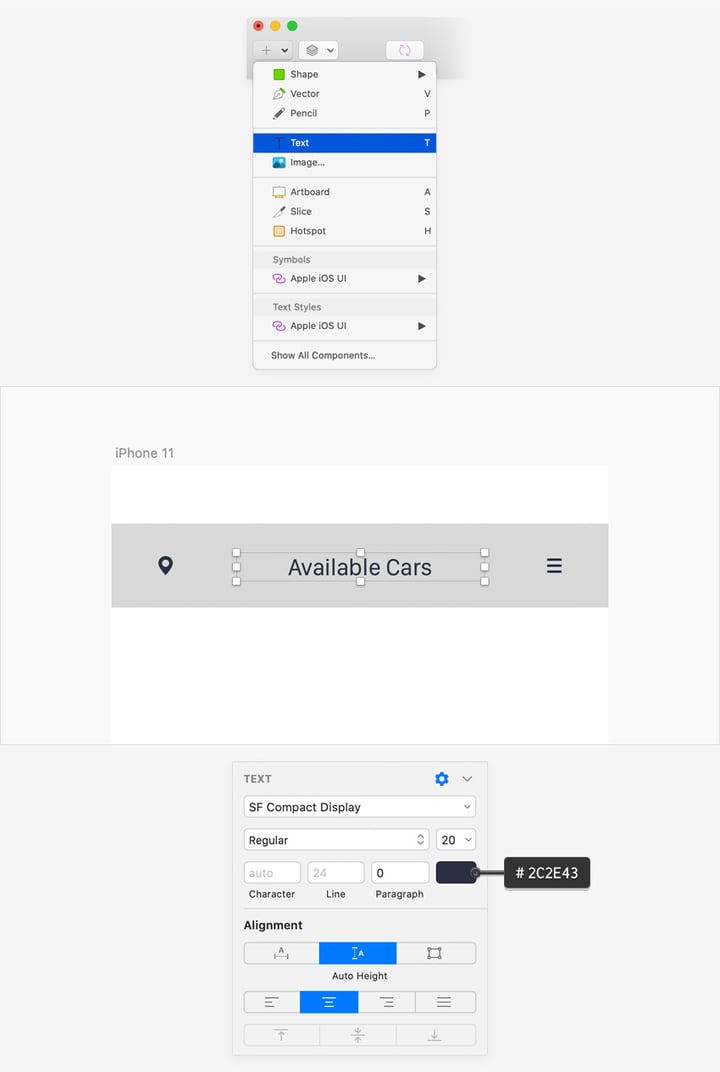 How to Design a Car App Design UI in Sketch