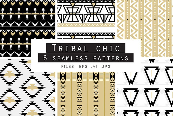 Tribal Chic Seamless Vector Patterns