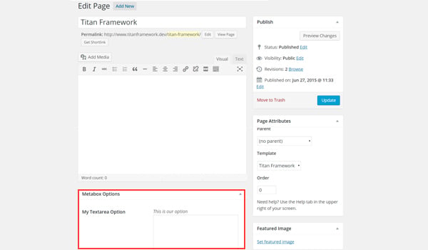 A Beginners Guide To Titan Framework Adding Text And Textarea Types