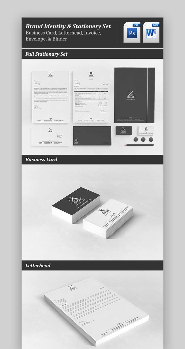 Free Elegant Business Stationery Templates - Printable Sets | Envato Tuts+