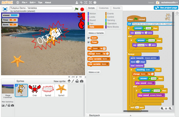 Using Variables and Data in Scratch | Envato Tuts+