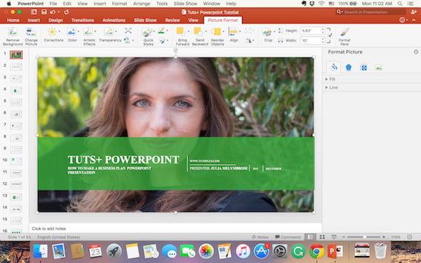 Adding large image to PPT theme