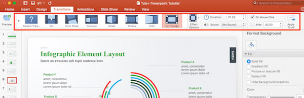 Change PPT slide transitions