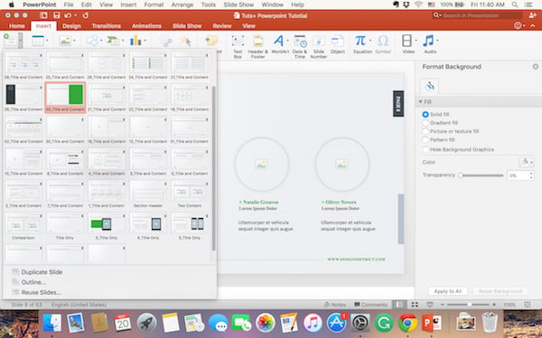 Open new PPT theme slide