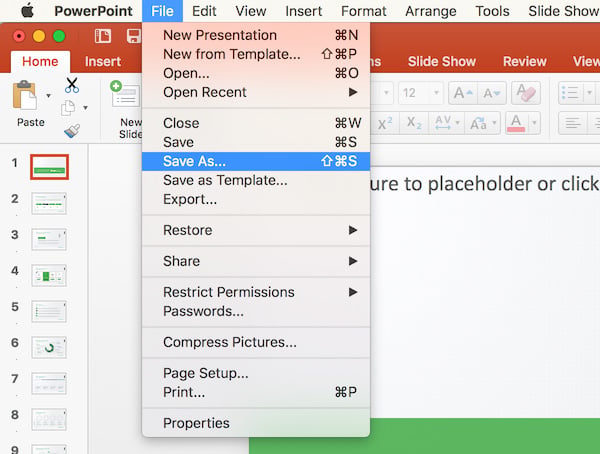 Save Your PowerPoint Presentation