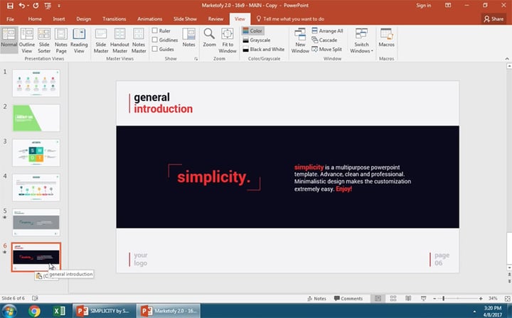 Paste your PowerPoint slide with its current formatting
