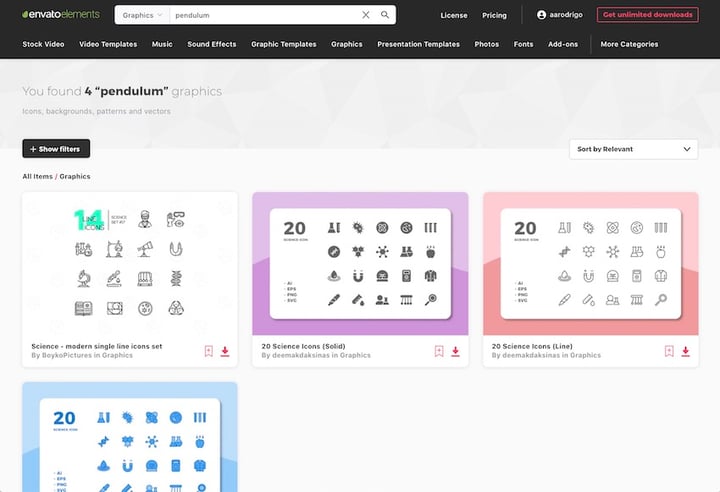Microsoft clip art - search results