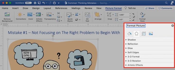 Microsoft clip art - format picture