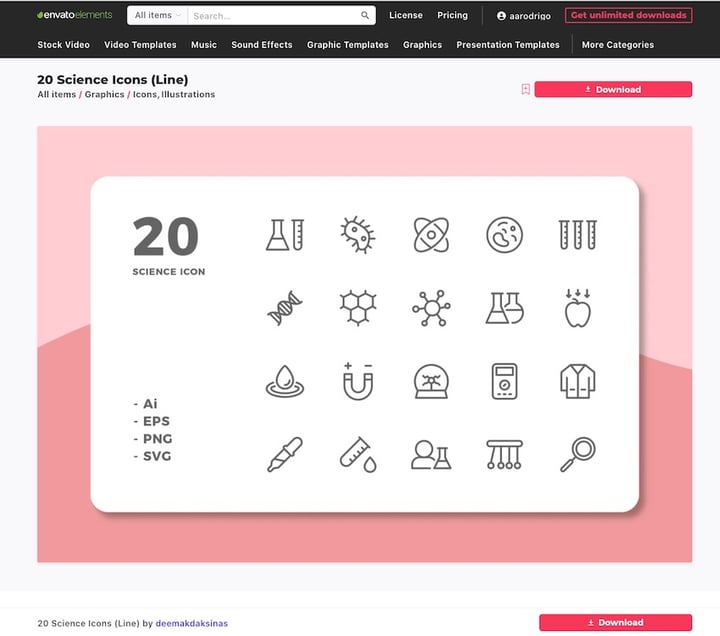 Microsoft clip art - science icons