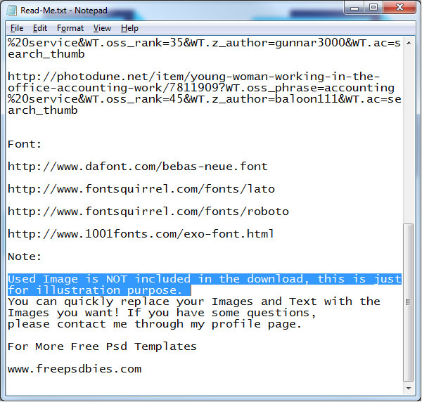Look through the Read Me file