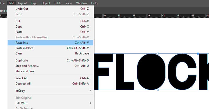 Paste Image into Text Outlines