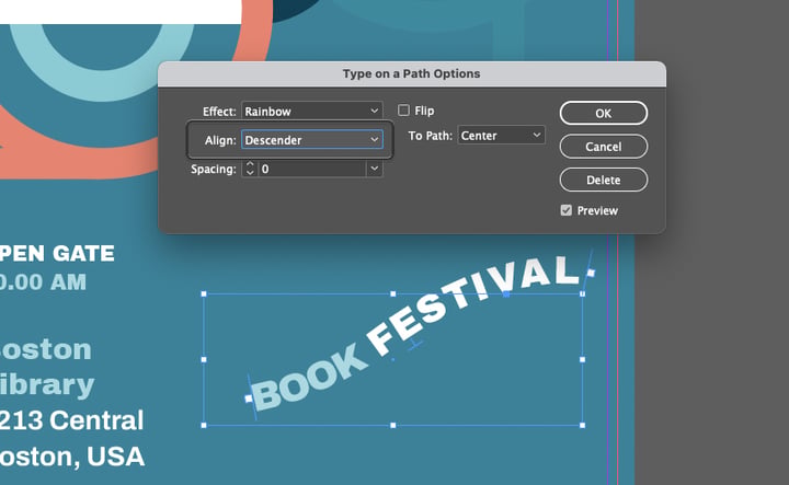 How to Create Type on a Path in InDesign