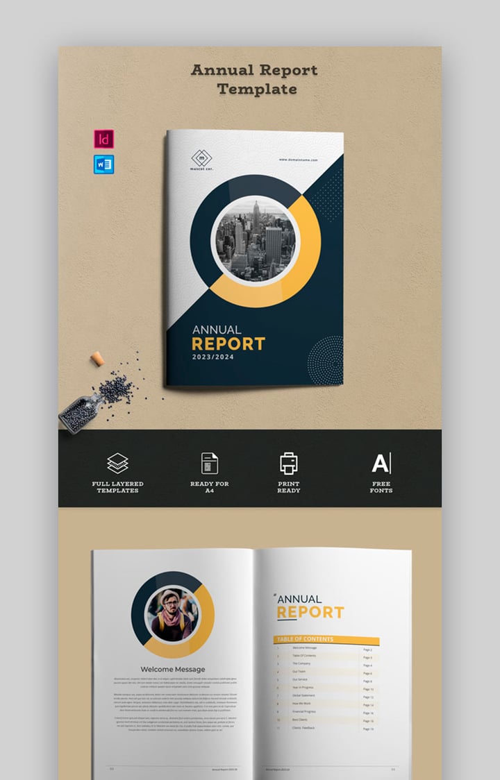 Las 25 mejores plantillas para reporte anual con diseños creativos en ...