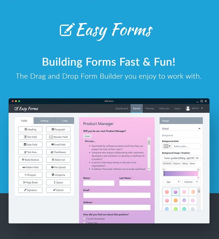 Easy Forms: Advanced Form Builder and Manager