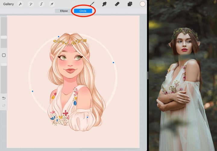circle is circled in red