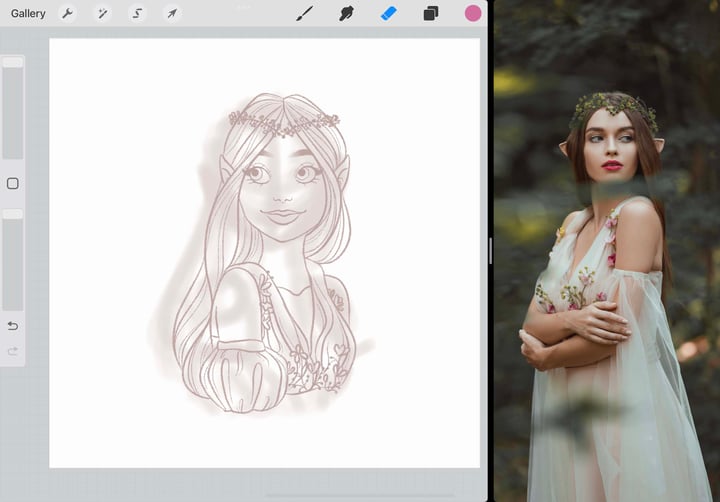 the canvas has been flipped horizontally