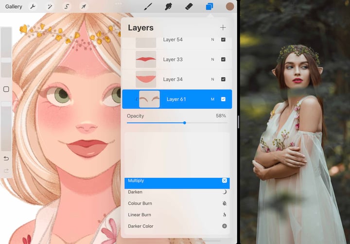 the opacity slider has been reduced