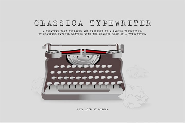 Classica - Hatched Typewriter Font 