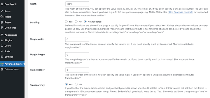 The Advanced iframe WordPress plugin.