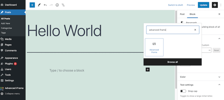 The Advanced iframe WordPress plugin.