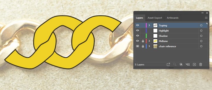 How to Create a Gold Chain Pattern Brush With Illustrator