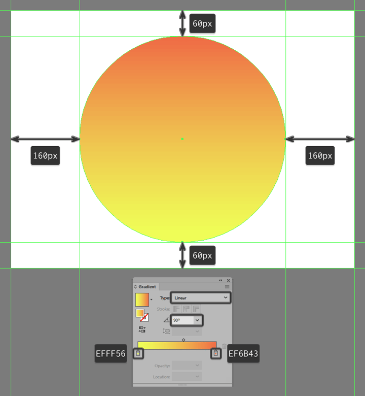 creating and positioning the main shape for the illustrations background