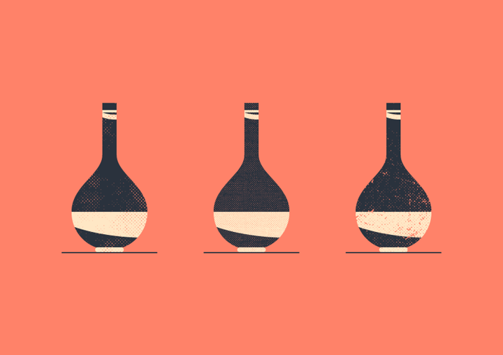 vintage halftone textures vase example