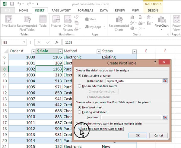 add data to the Data Model