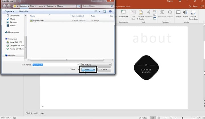 Find GIF image in PowerPoint