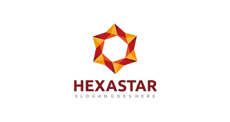 Hexagon Star Logo Design (AI, EPS)