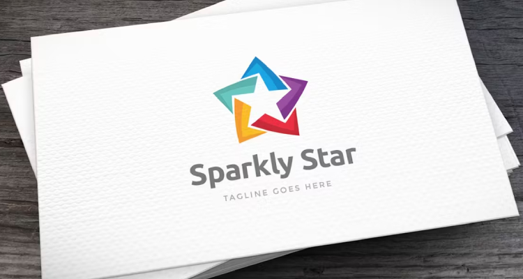 Sparkly Star Logo Template (AI, EPS)