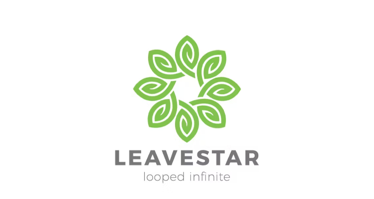 Flower Leaves Star Logo Design (AI, EPS, PNG, JPG)