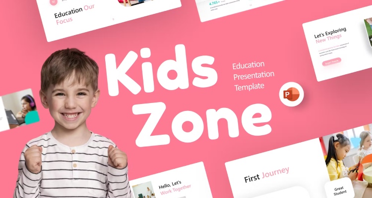 Kidszone - Pink Creative Education PowerPoint